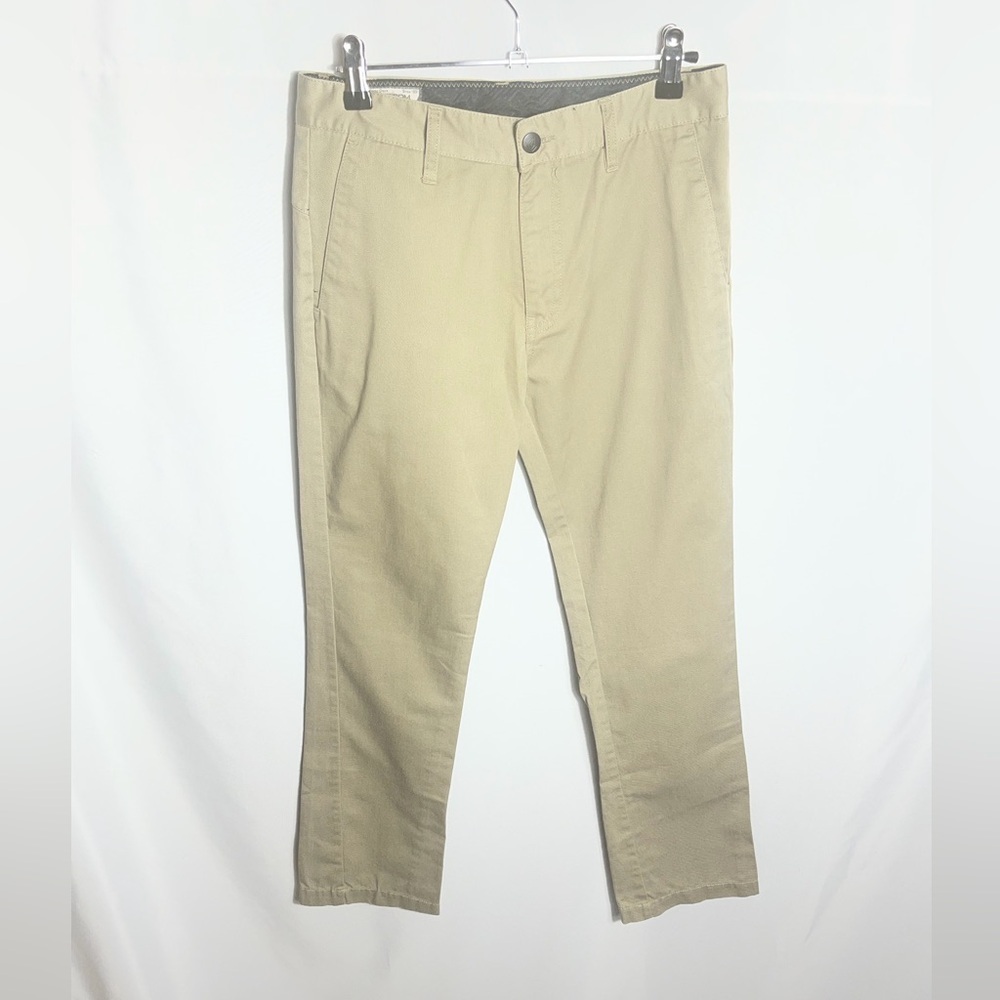 Volcom Khaki Chino Pants Mens 29x18 Slim Fit Casual Skate Stretch Beige